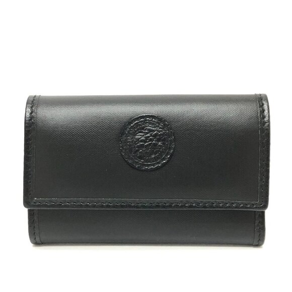 Huntington Handbags - HUNTING WORLD logo 6-Ring 6 key case Key Case PVC/Leather Black/GoldHardware